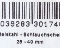 Edelstahl-Schlauchschelle 25-40 mm (1 1/4")